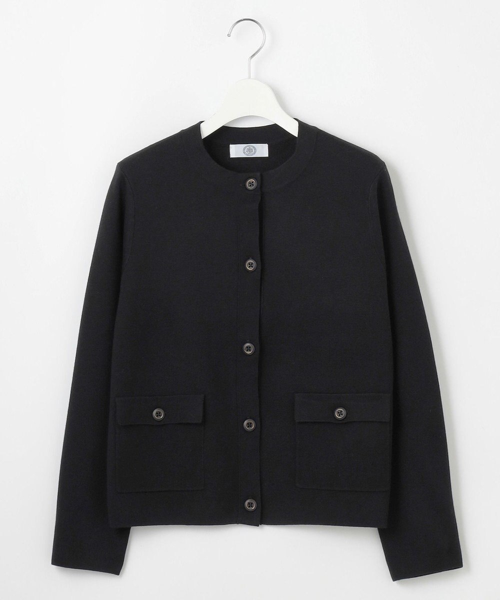 J.PRESS LADIES L 【WEB限定・洗える】WORSTED WOOL クルーネック カーディガン 