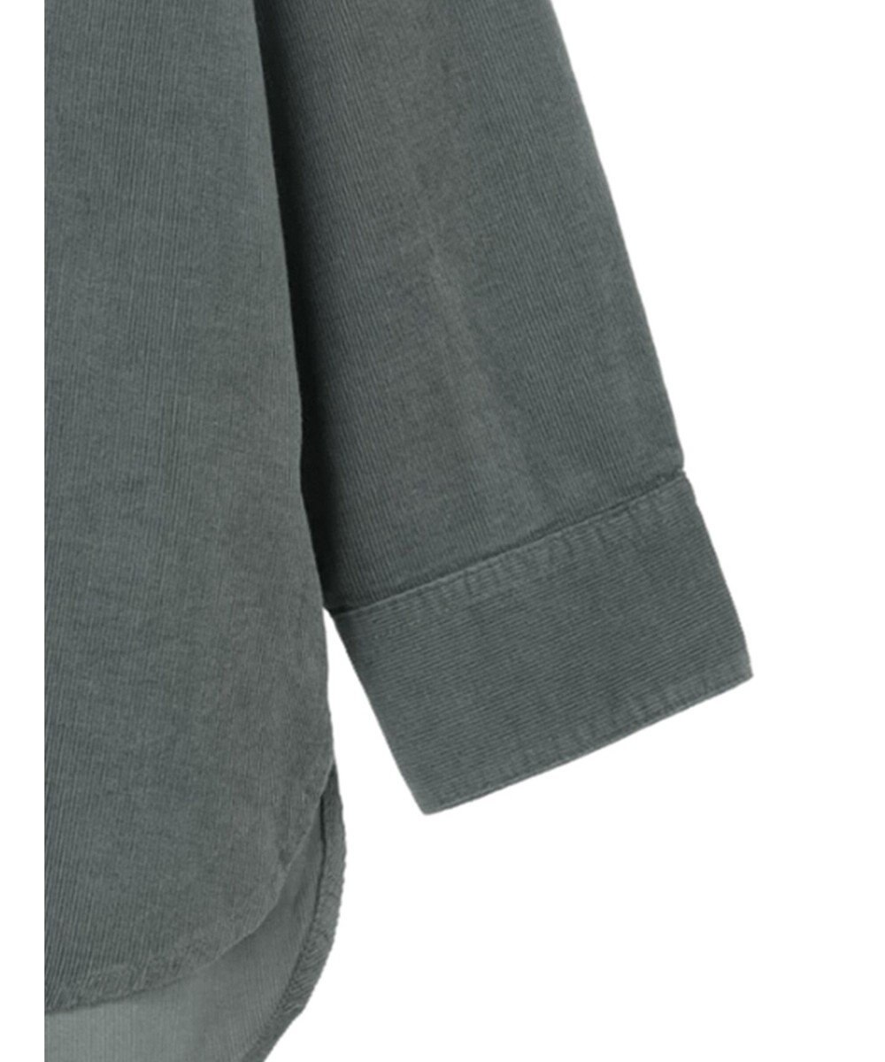 Green Parks 柔らかい細コールシャツ 