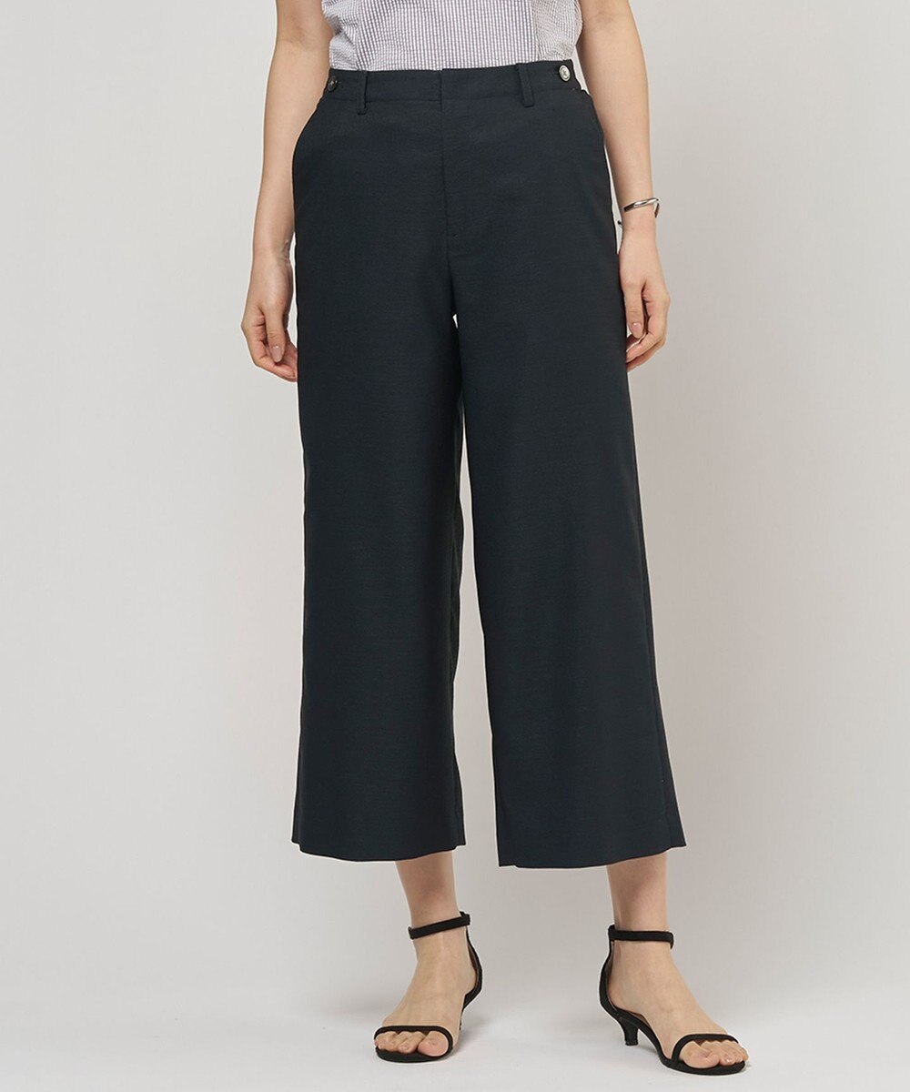 J.PRESS LADIES L FLAXASAオックス ワイド ストレート パンツ 