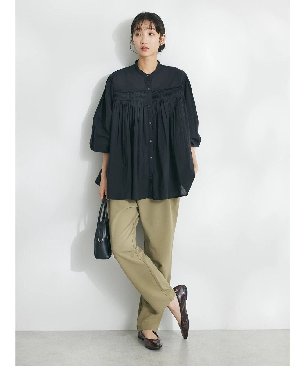 CRAFT STANDARD BOUTIQUE インド綿ピンタックブラウス 