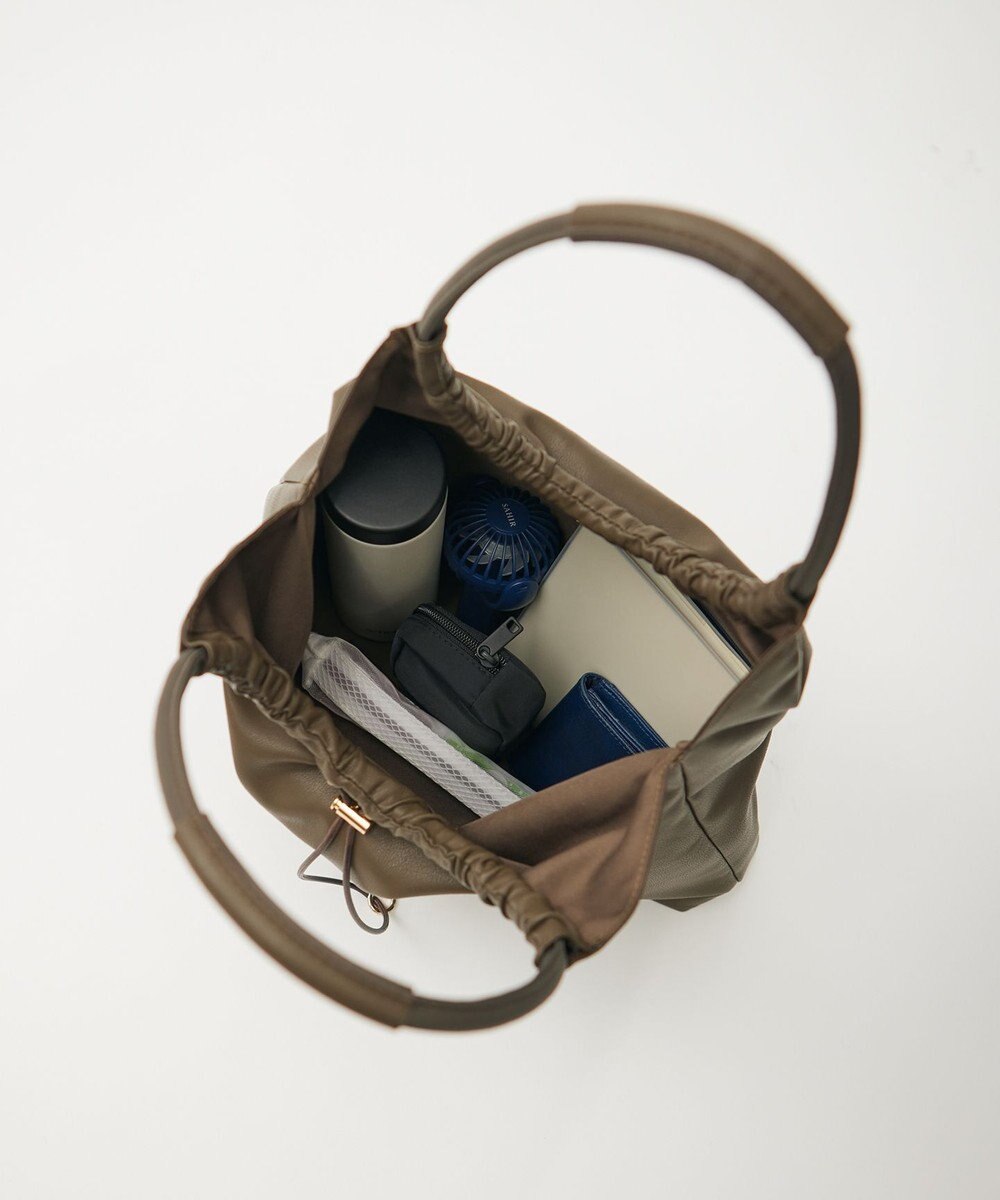 J.PRESS LADIES 【A4サイズ収納可】ドロストギャザー トート バッグ 