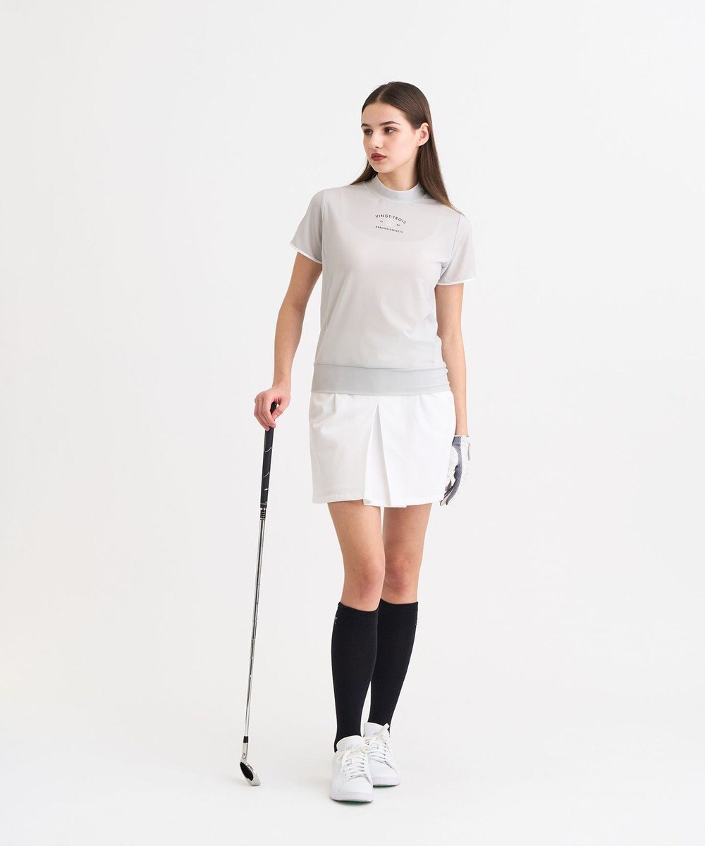 23区GOLF 【WOMEN】AIR TOOLライト モックネックシャツ 