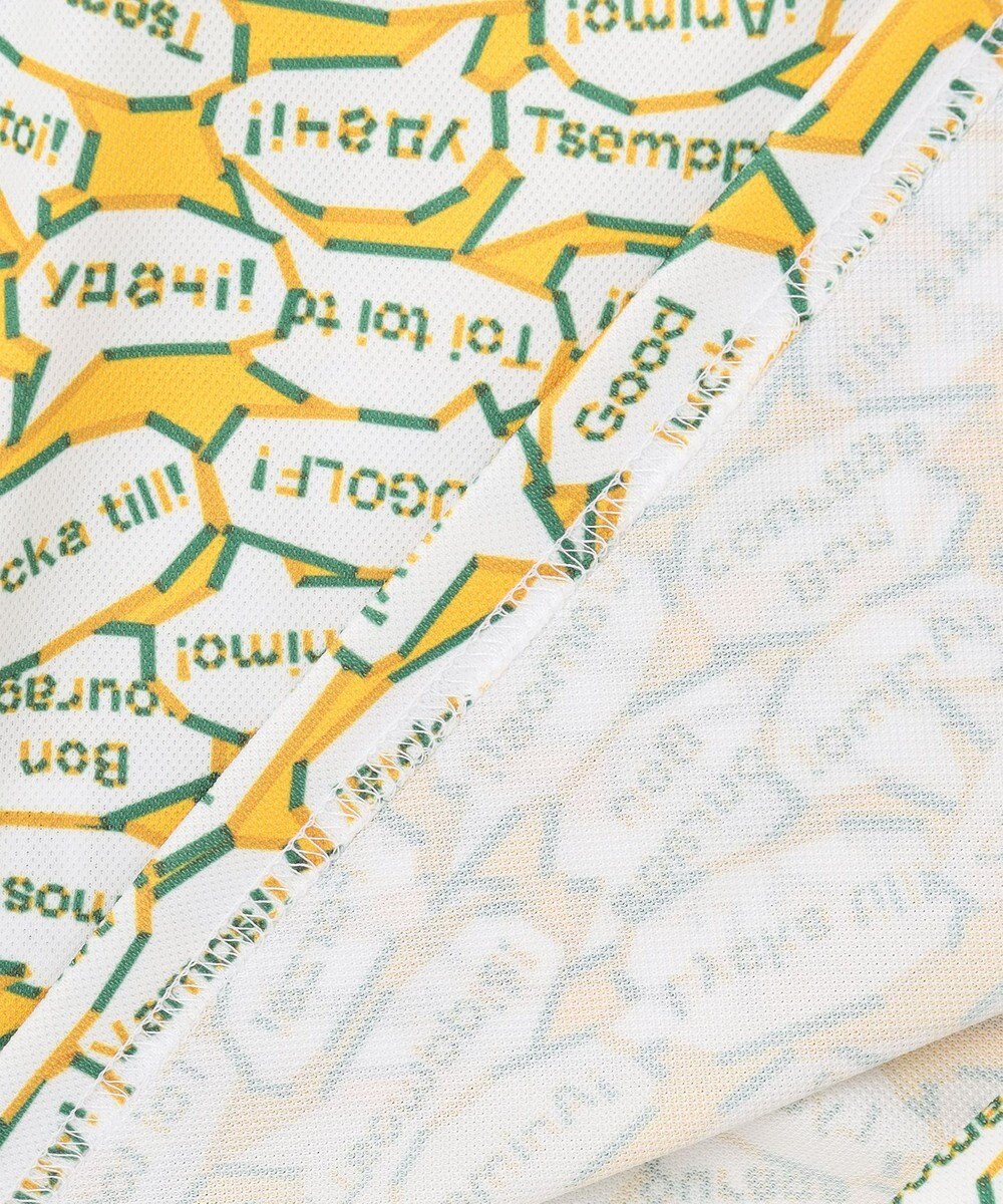 23区GOLF 【WOMEN】【吸水速乾/UVカット】YELL総柄プリントポロシャツ 