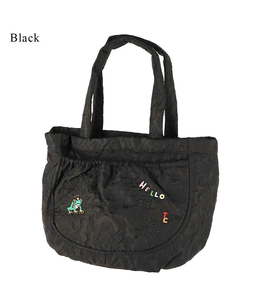 色: ブラック[ツモリチサト] トートバッグ 森のどうぶつ刺繡