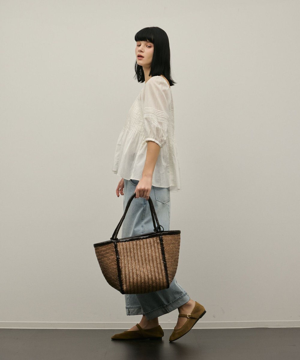 GRACE CONTINENTAL レースコンビピンタックブラウス 