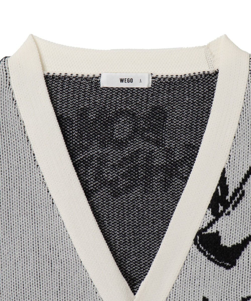 WEGO ベロアモールグラフィティカーディガン 