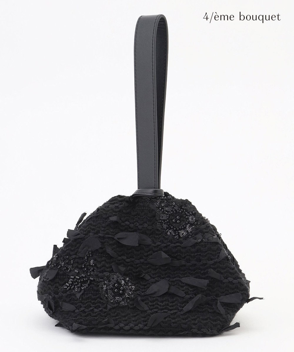 自由区 【カトリエムブーケ】Tweed a fleurs et rubans     ミニバッグ 