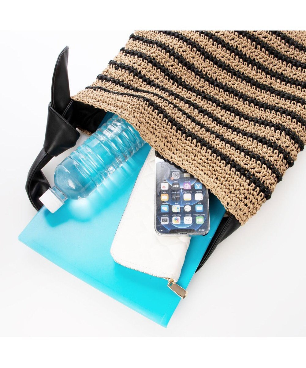 UNBILLION カシュカシュ cachecache / 柄ボーダークロッシェトート 