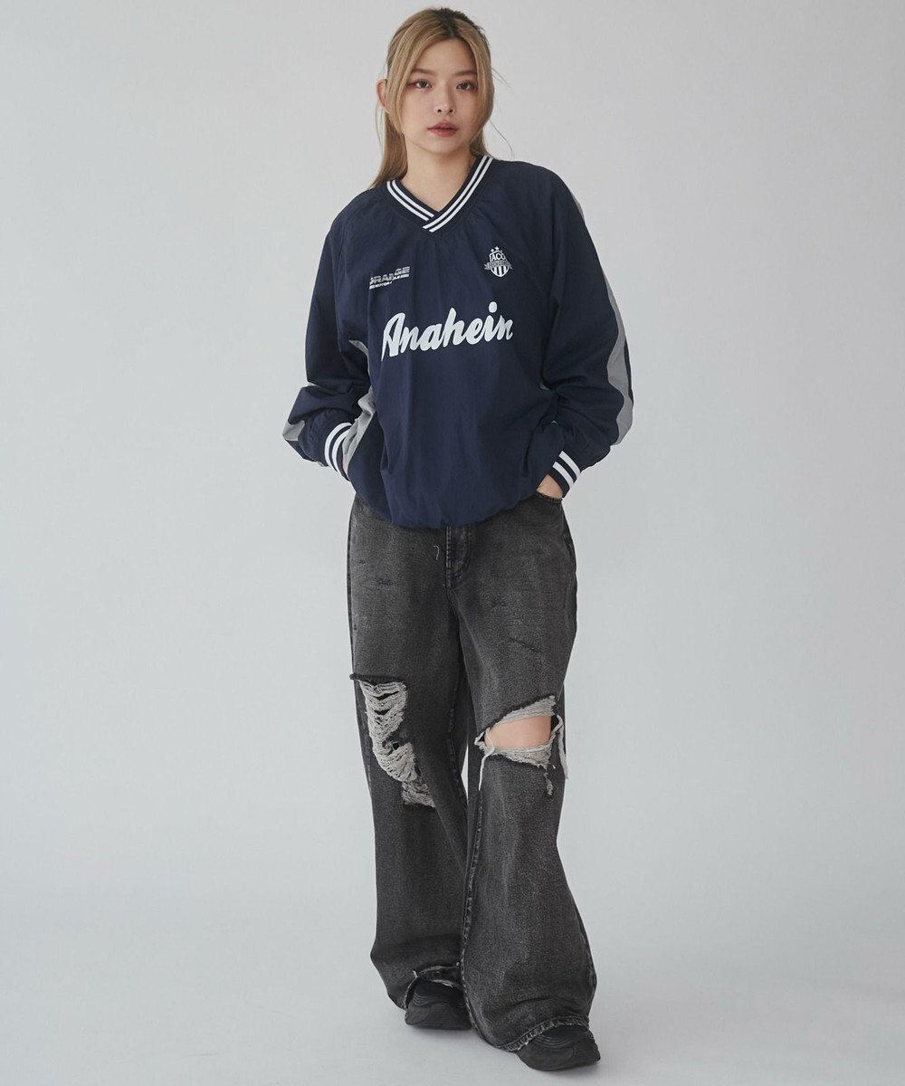 WEGO 【ユニセックス着用ITEM】ナイロングラフィックプルオーバー 