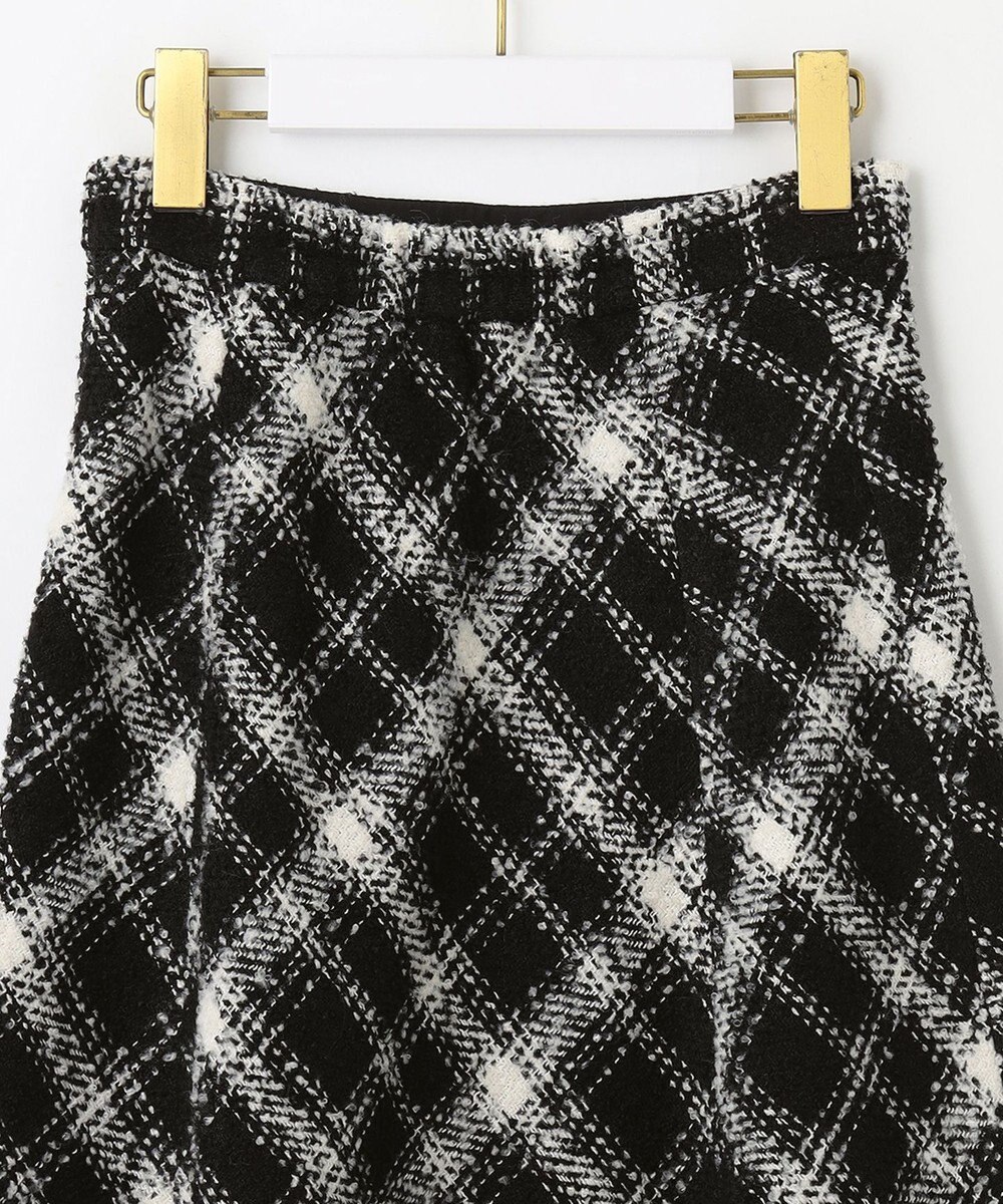 ANY SIS S 【低身長企画】ツイードチェックフレア スカート 