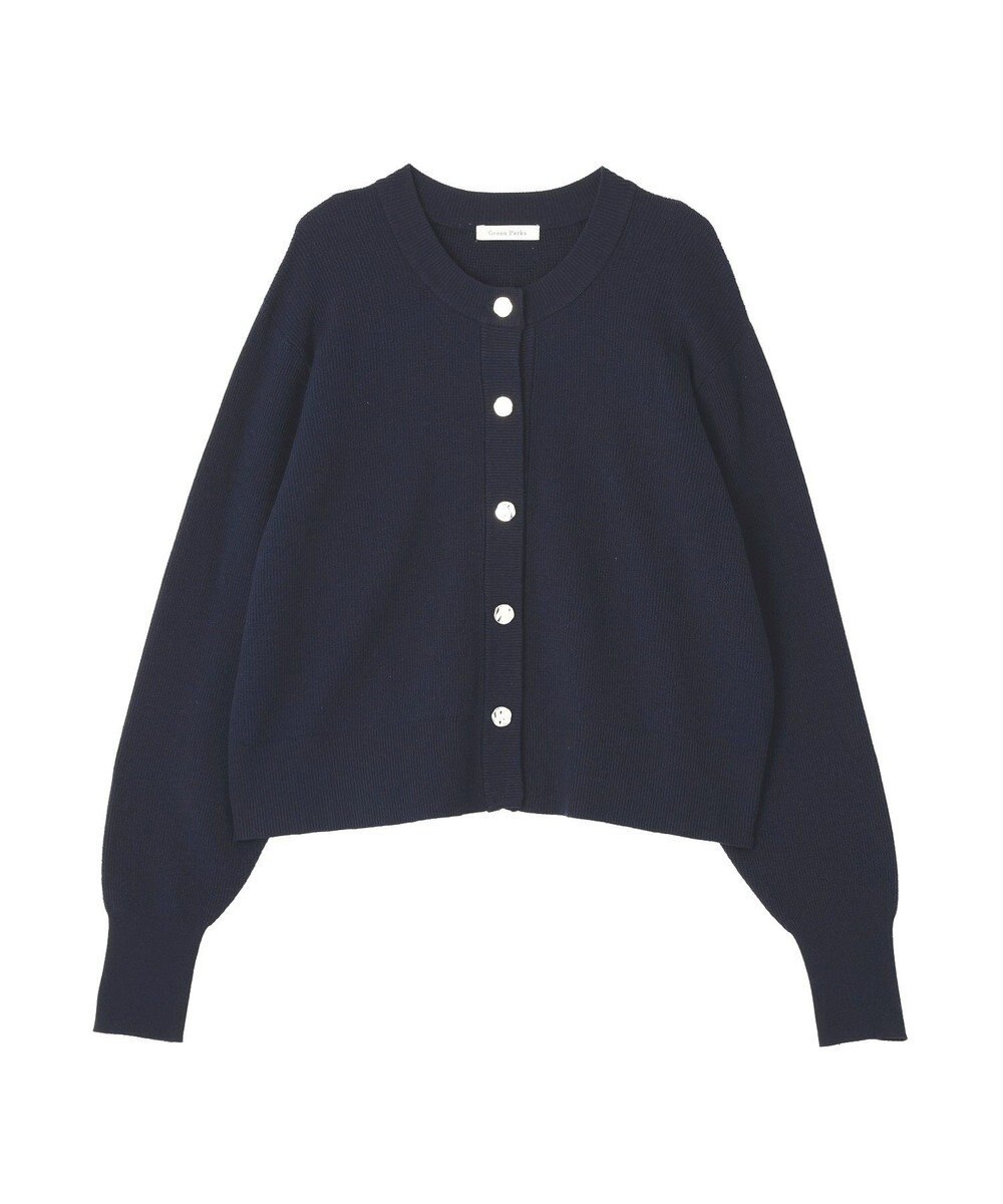 Green Parks アンチピリング金ボタンニットカーディガン 