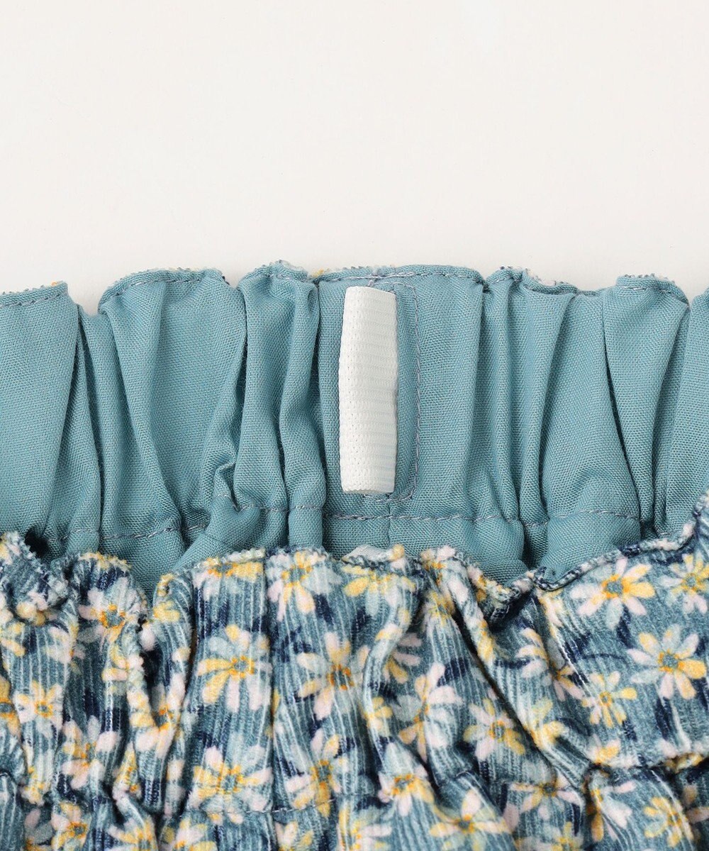 組曲 KIDS 【150-160㎝】モノトーンフラワーコーデュロイ キュロット 