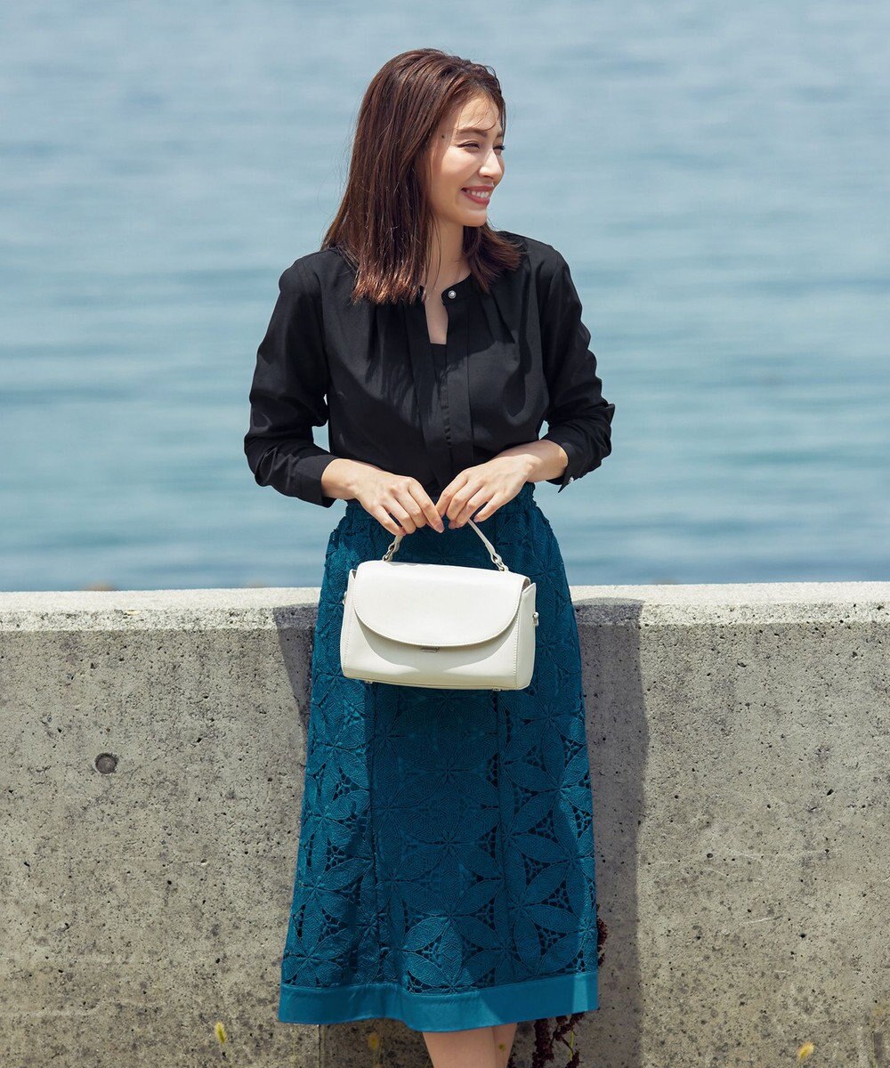 Tiaclasse L 【洗える】花柄レースマーメイドスカート 