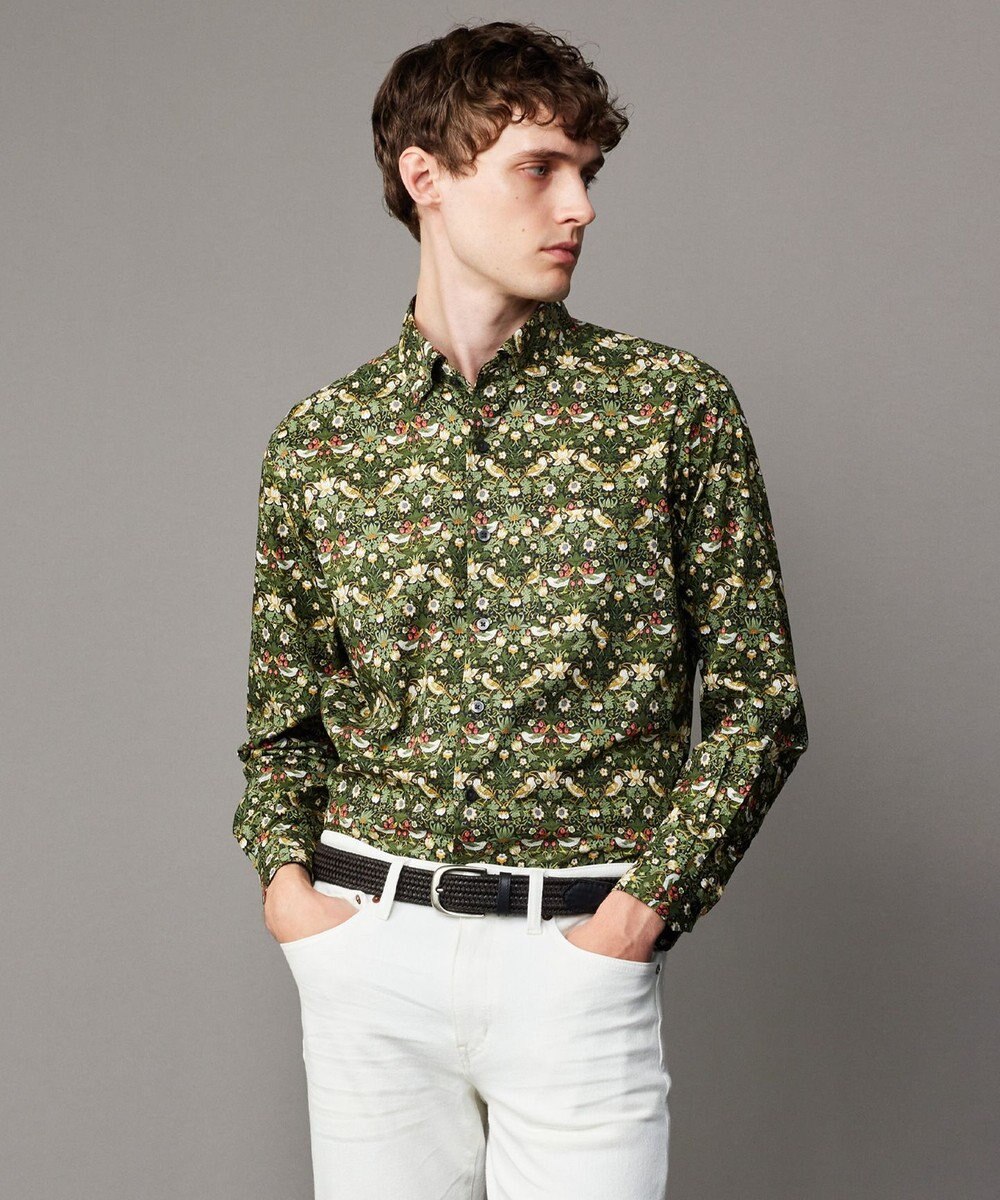 JOSEPH ABBOUD 【洗える】リバティプリント シャツ 