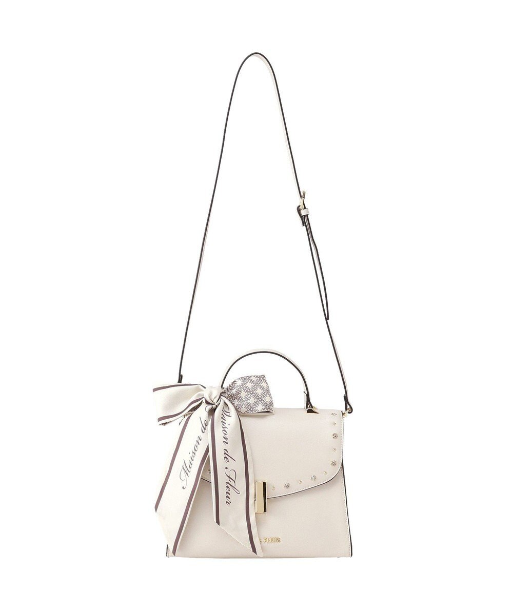 Maison de FLEUR スタッズフラップ２Ｗａｙバッグ 