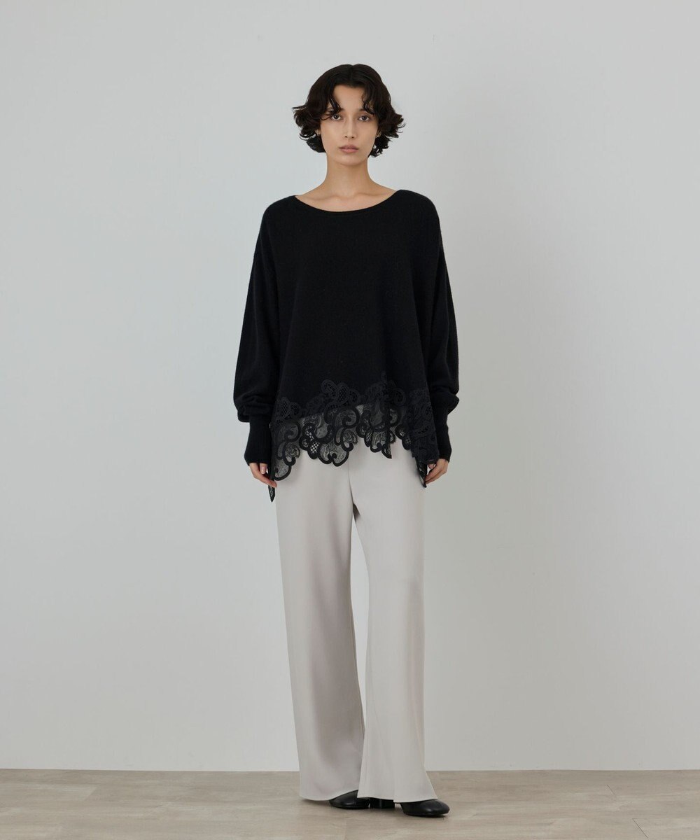 GRACE CONTINENTAL ヘムレースニットトップ 