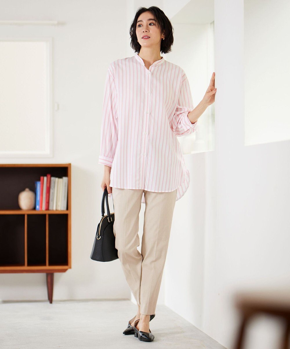 自由区 L 【接触冷感・UVカット・吸水速乾】シェルタリングオックステーパード パンツ 