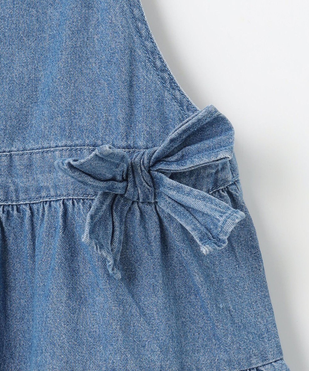 ANY KIDS ティアード デニムジャンパースカート 