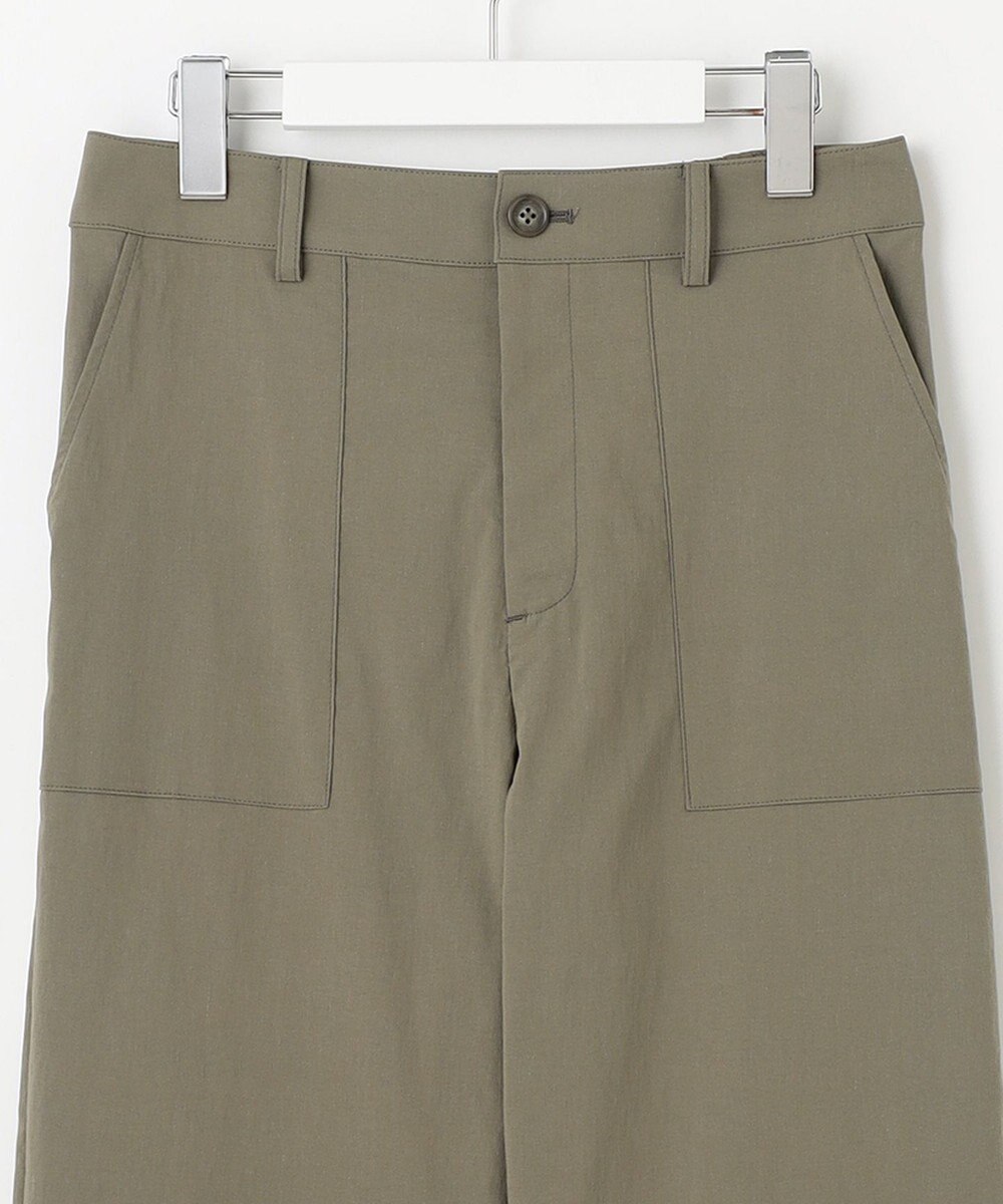 J.PRESS LADIES L 【洗える】セルロースリネンストレッチ ベイカー パンツ 