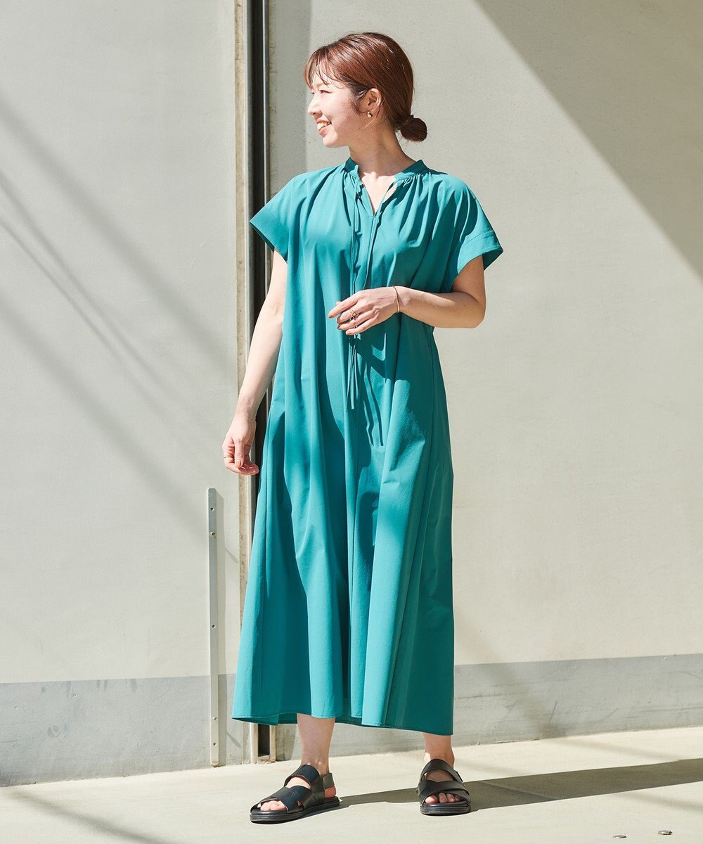 UNFILO 【GISELe 6月号掲載/洗える/軽量】MOVE TEX ギャザーワンピース 