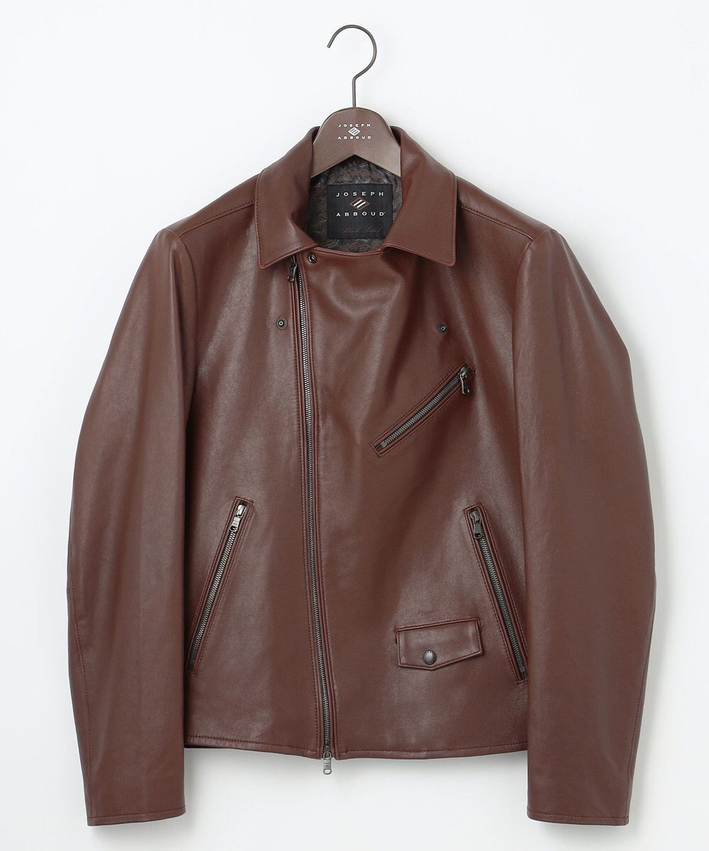 JOSEPH ABBOUD 【長く育てたいサスティナブルなレザー】ラムレザー ブルゾン 