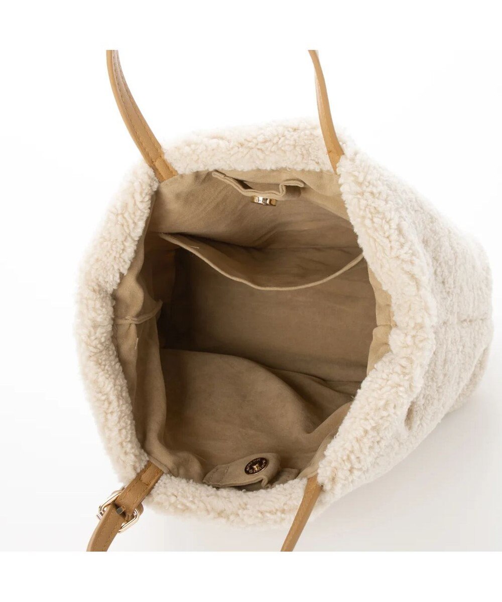 UNBILLION cachecache ドット刺繍ボアミニトートバッグ 