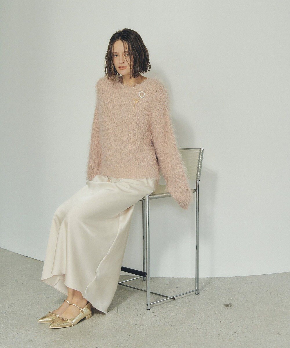 YECCA VECCA サテンフレアスカート 