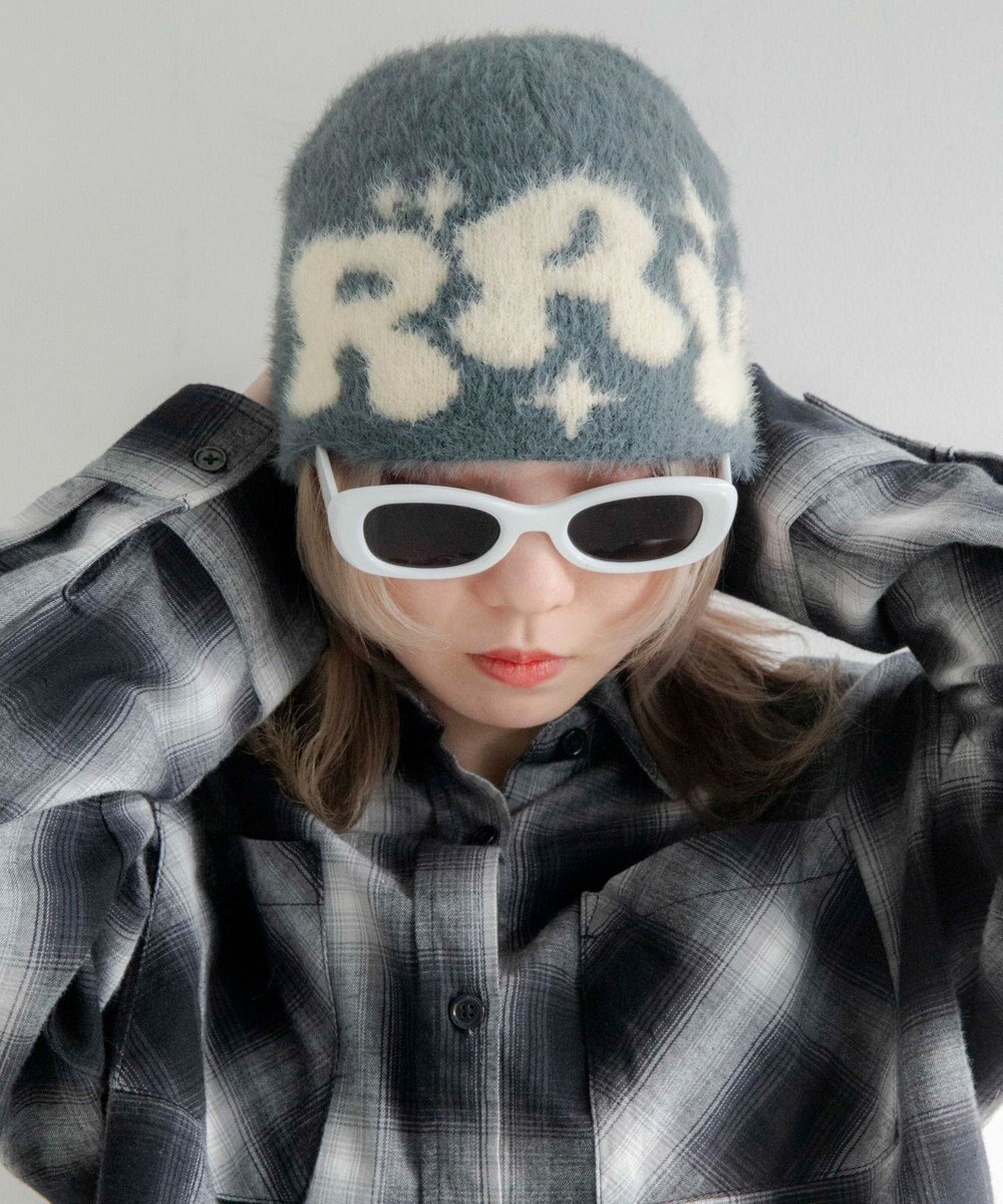 WEGO シャギーキラキラロゴニットキャップ 