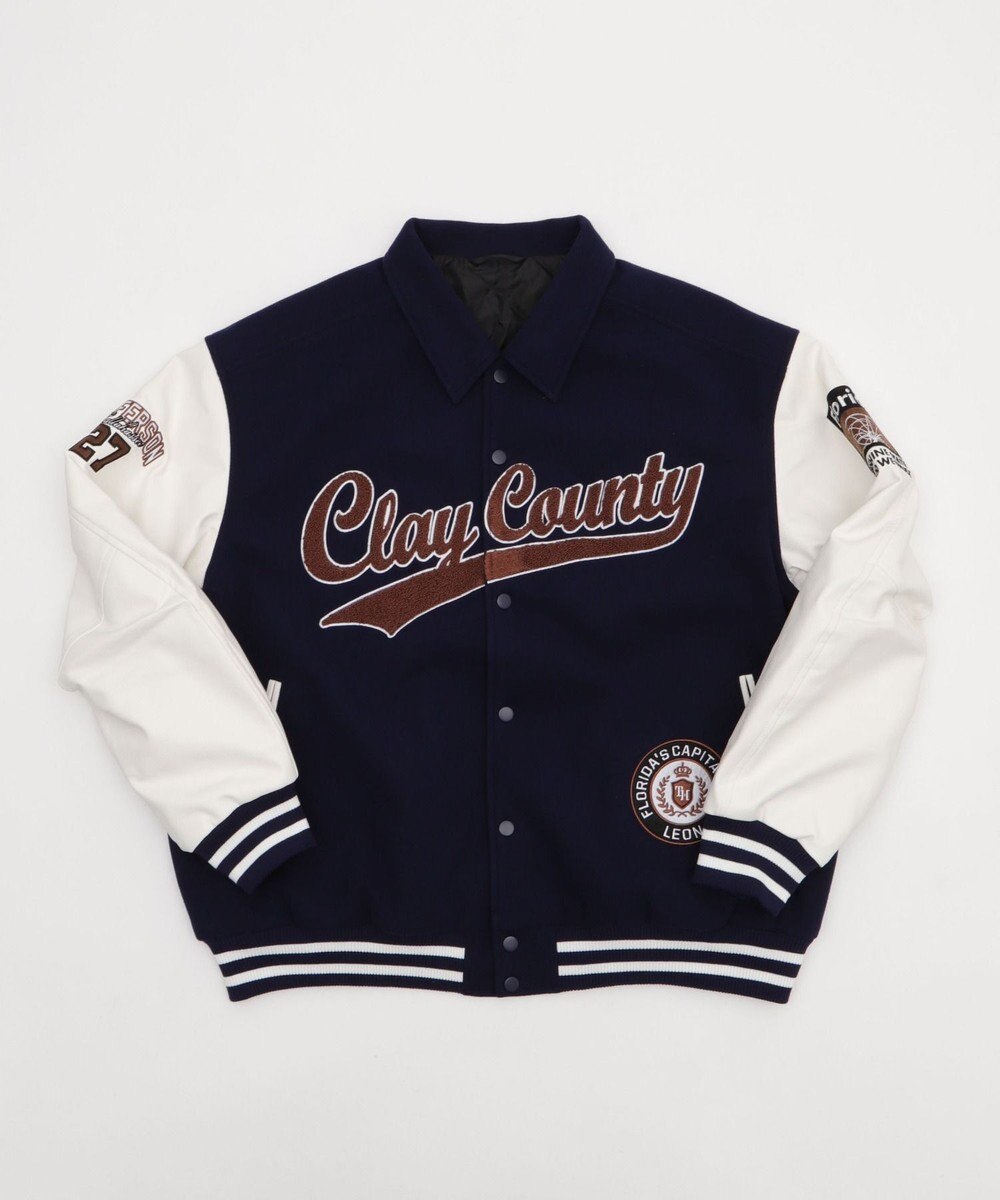 WEGO 【25年秋冬新作/ユニセックス着用ITEM/SMLサイズ展開】メルトンワッペンスタジャン 