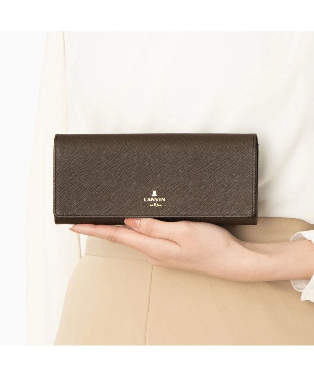 LANVIN en Bleu リュクサンブール かぶせ長財布 