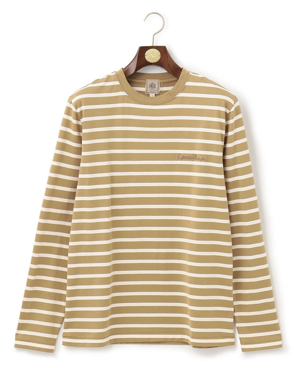 J.PRESS MEN 【J.PRESS USA】ボーダー刺繍ロングＴシャツ 