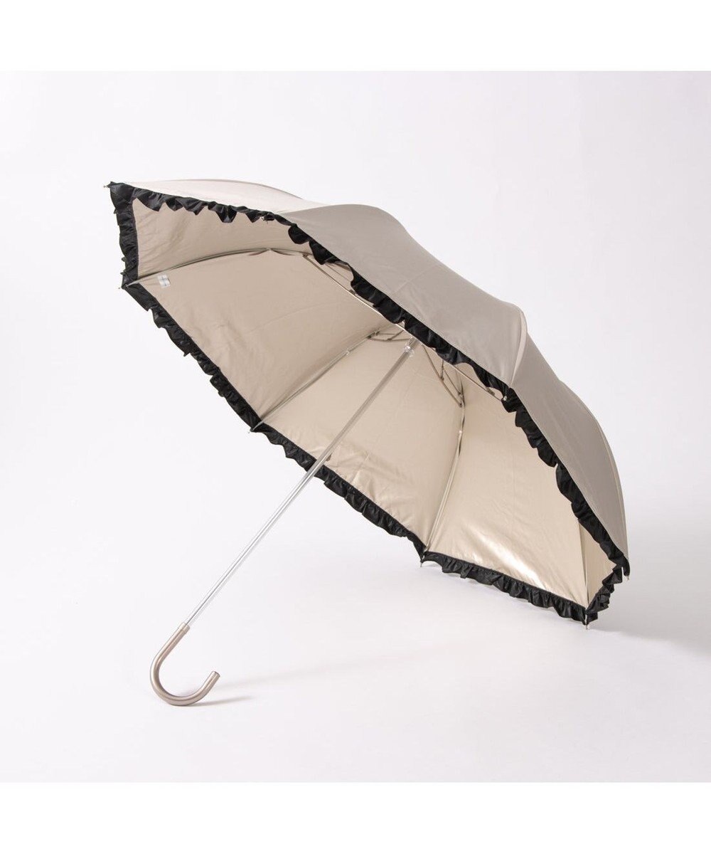 UNBILLION カシュネ cachenez / 【晴雨兼用】【日傘】 【UV カット率99.999.9％以上】PUバイカラーフリルトップレス折りたたみ傘 