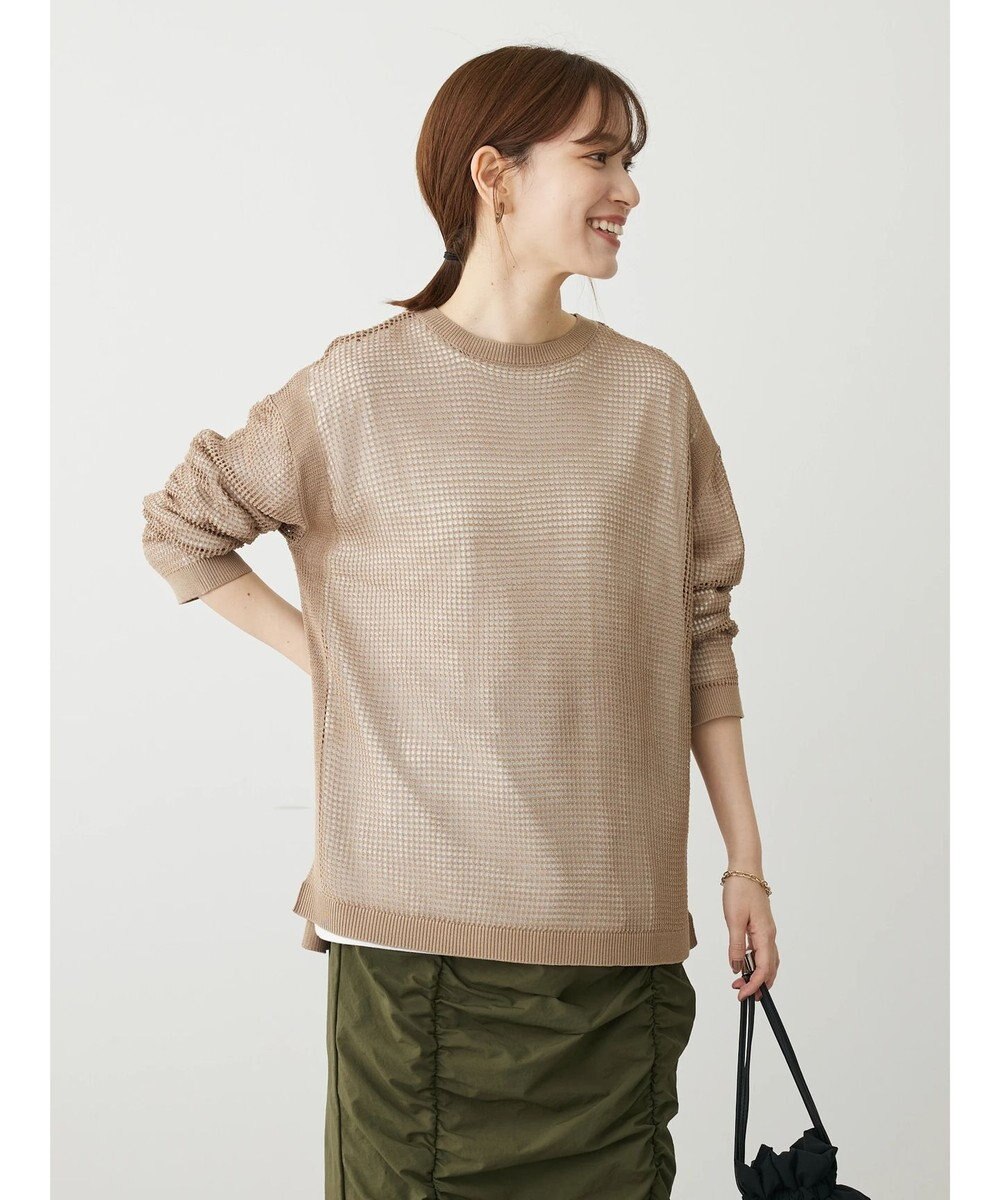 Green Parks ＳＥＴ２点ロンＴ＋メッシュニットプルオーバー 