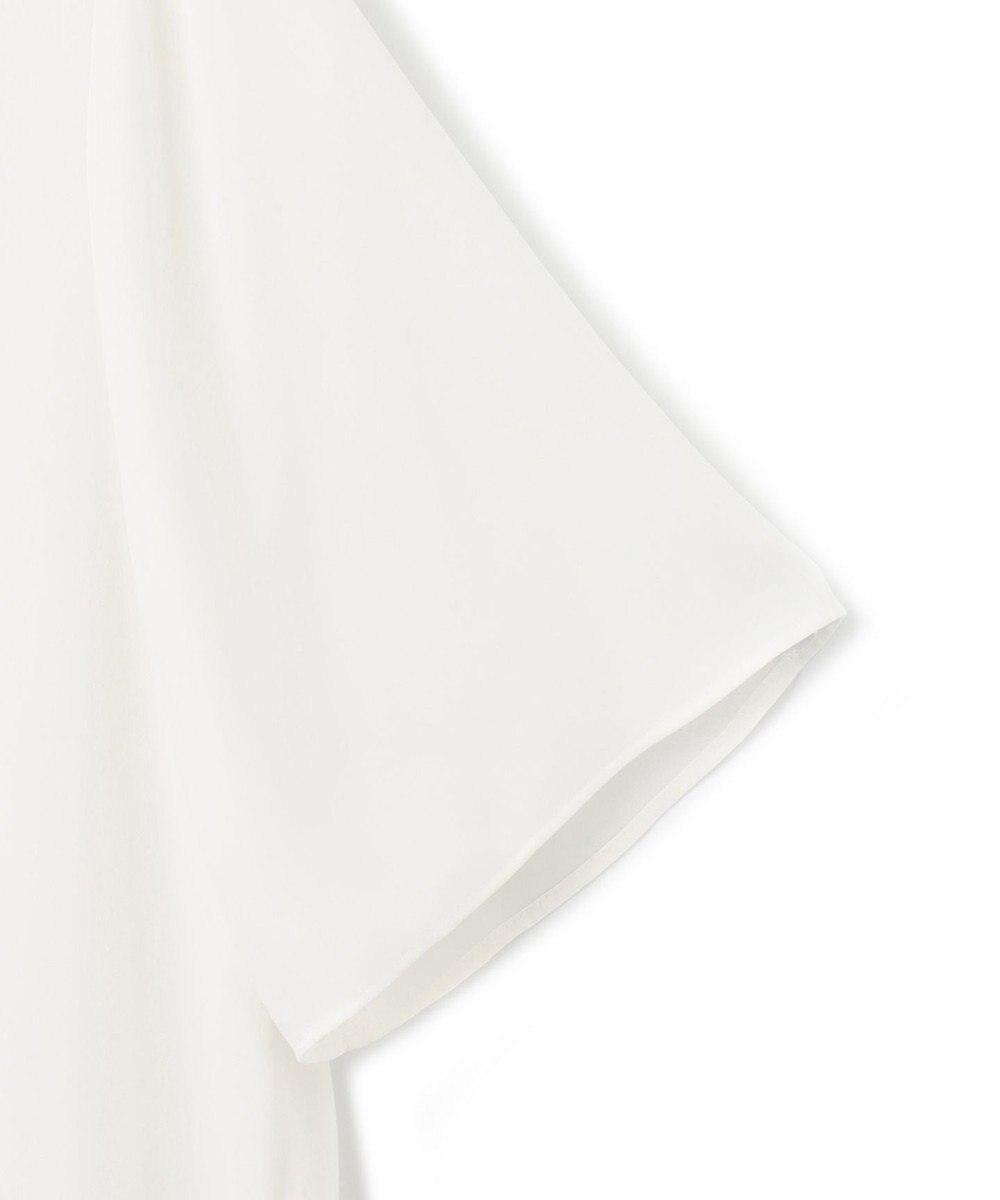 ICB 【洗える】BackSatinAmunzen 5分袖スカーフタイブラウス 