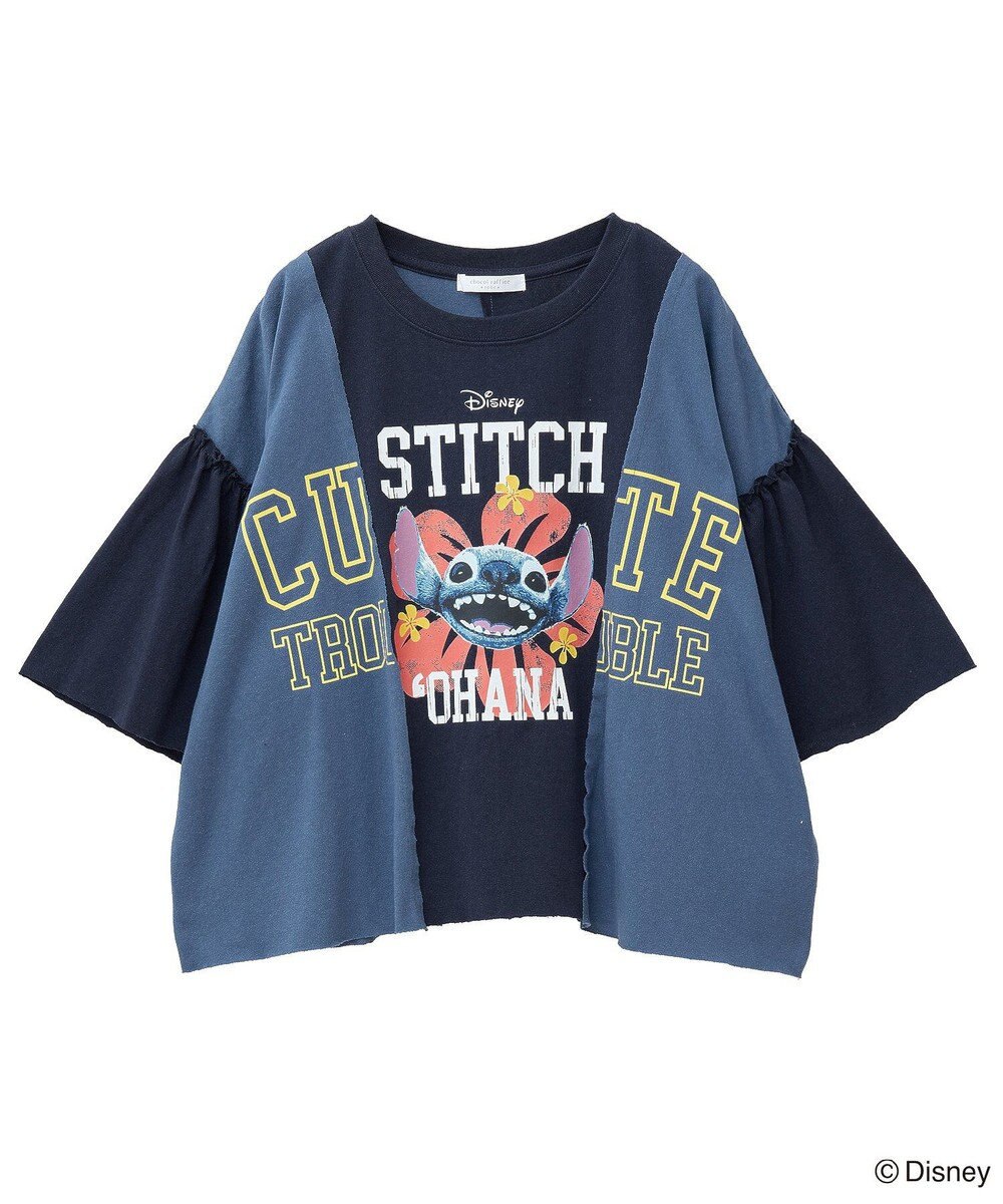 Green Parks スティッチ／リメイク風ドッキングＴシャツ 