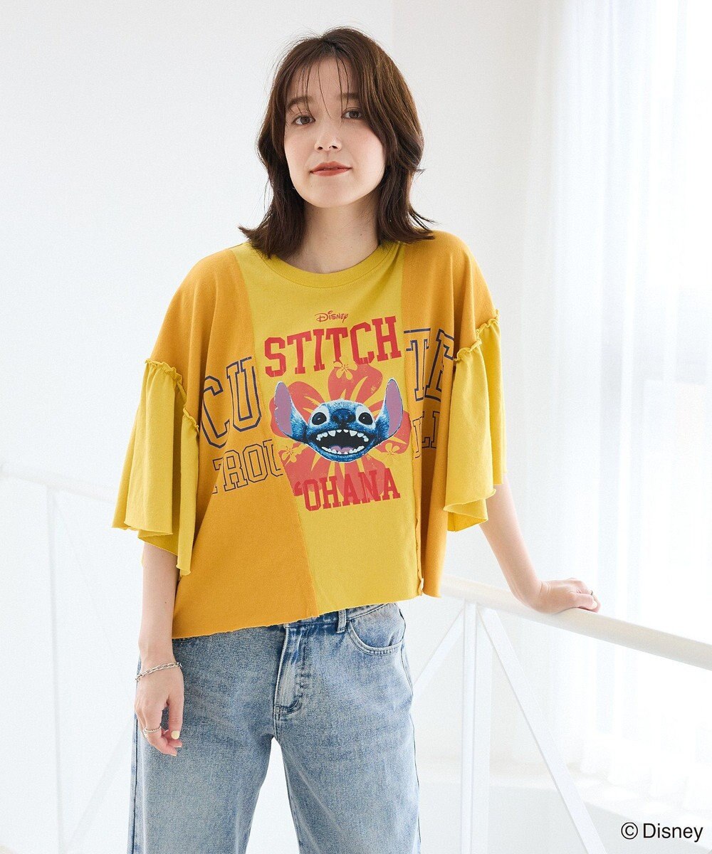 Green Parks スティッチ／リメイク風ドッキングＴシャツ 