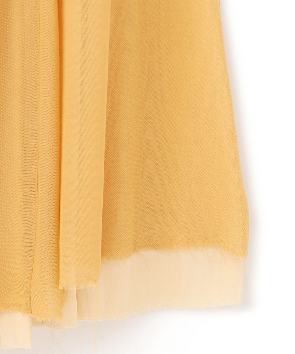 BEIGE， PINE / ウールレイヤードフレアスカート 