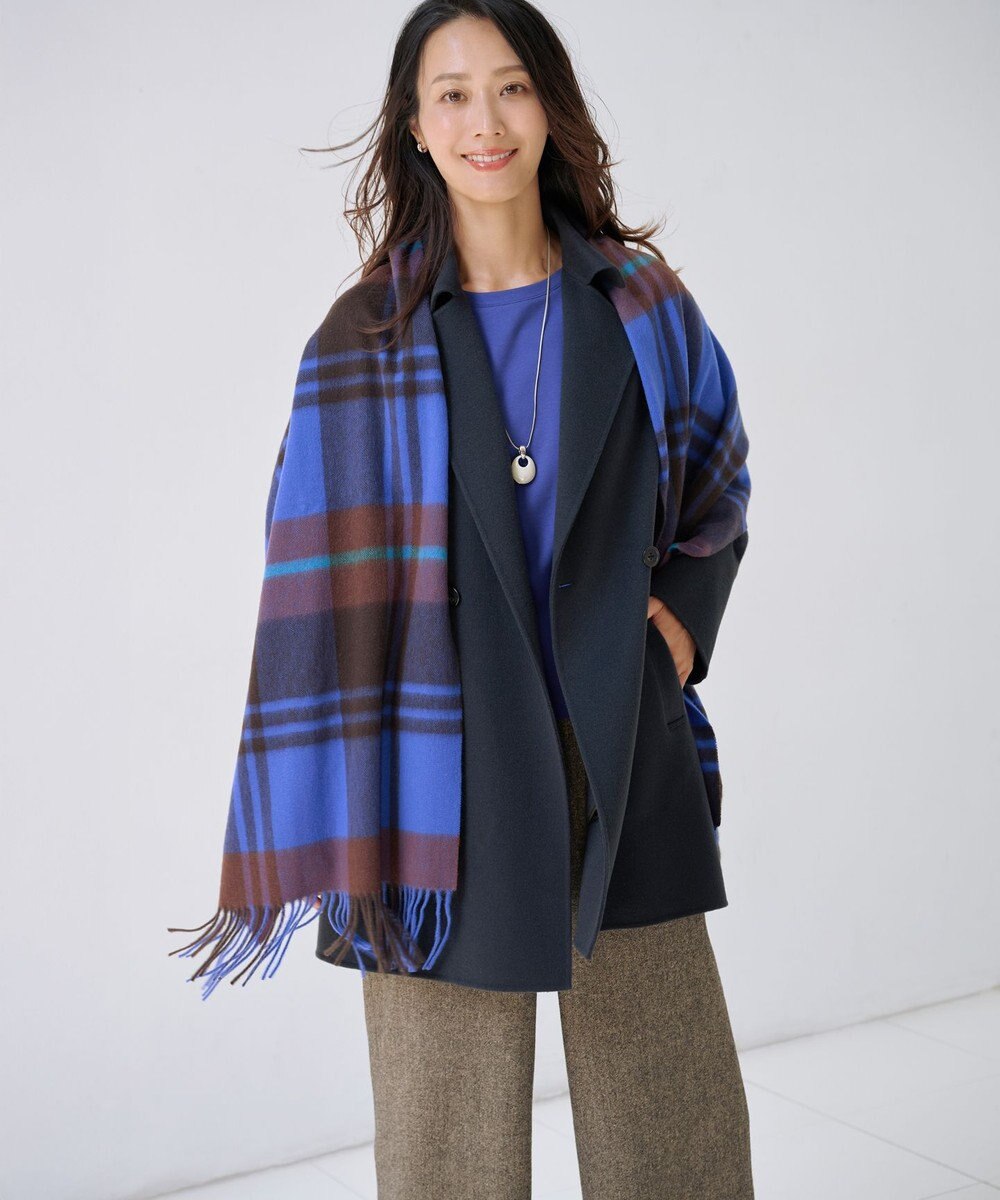 J.PRESS LADIES カシミヤチェック マフラー 