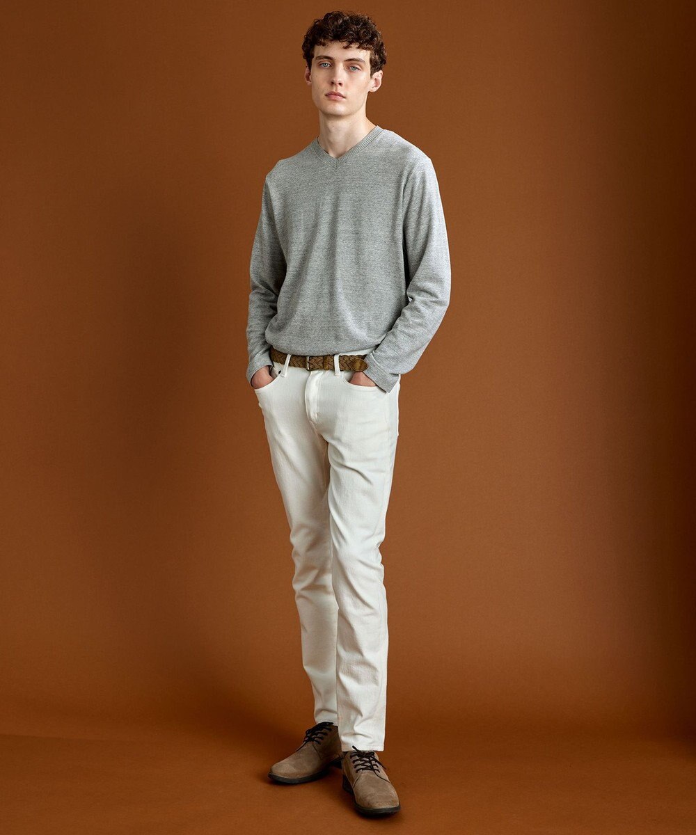 JOSEPH ABBOUD 【サスティナブル素材/柔らかな肌触り/ジャパンファブリック】 コットンラフィー Vネック Ｔシャツ 