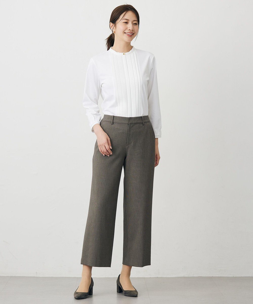 J.PRESS LADIES 【WEB限定カラーあり】T/Rアルガンシルク ワイド パンツ 