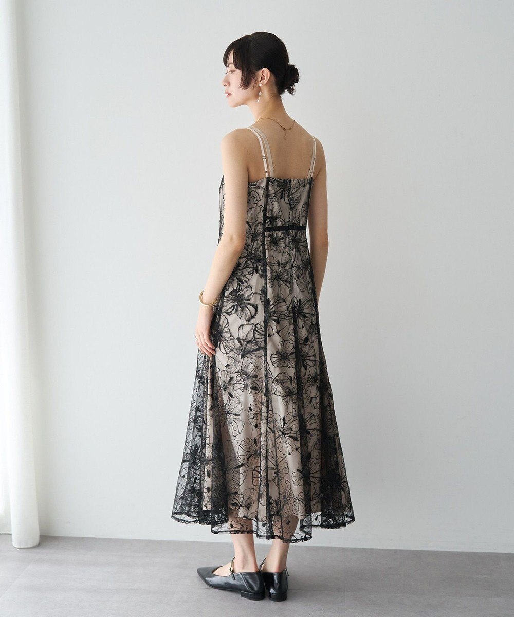 YECCA VECCA 【2点SET】フラワー柄スパンコール刺繍ドレス 