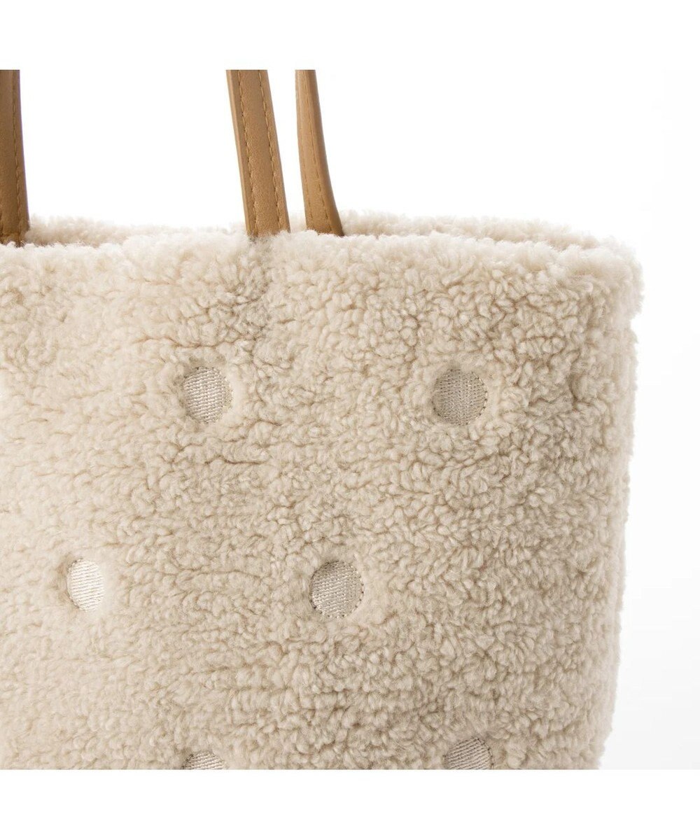 UNBILLION cachecache ドット刺繍ボアミニトートバッグ 