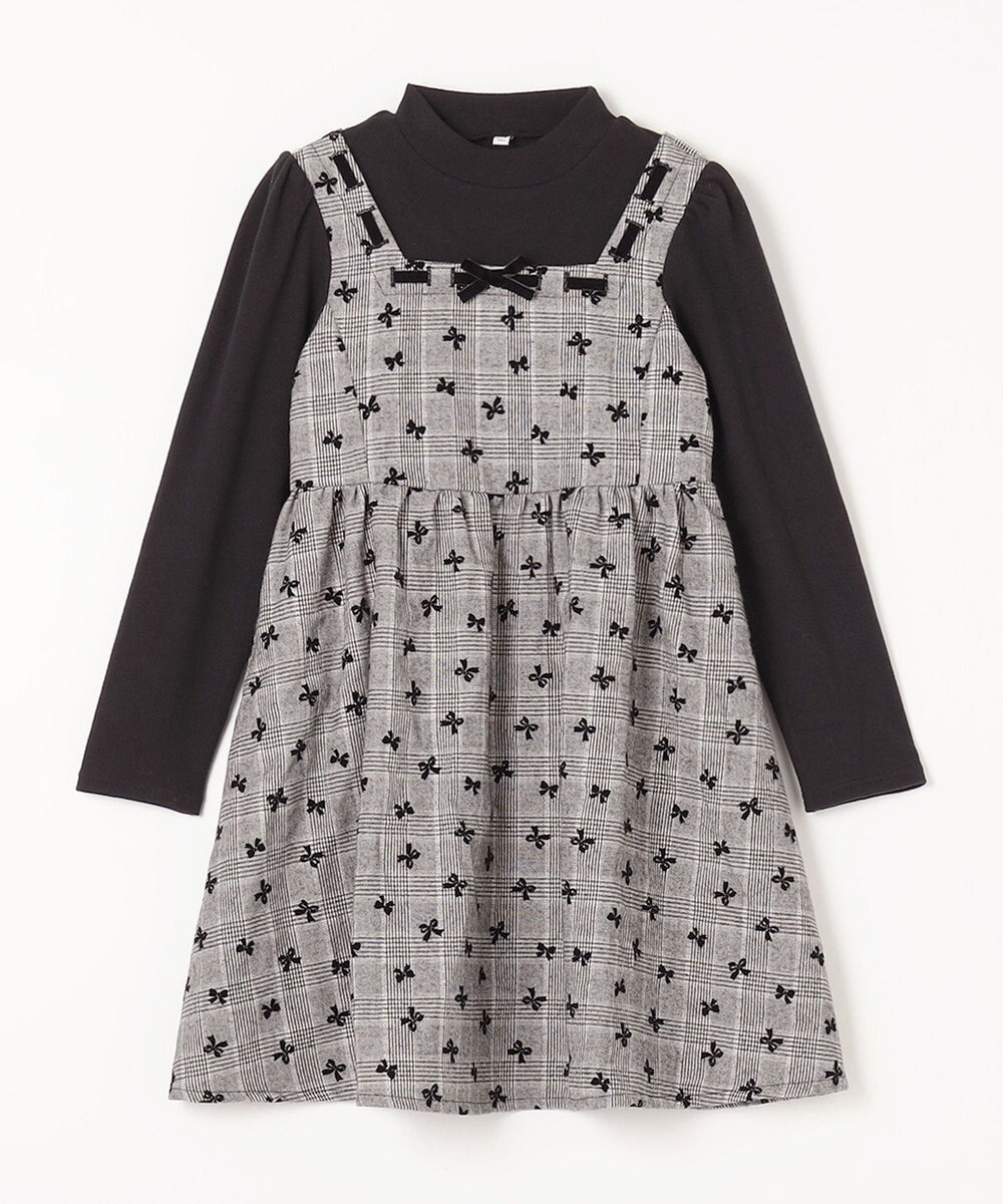 ANY KIDS チェック柄 ドッキング ワンピース 