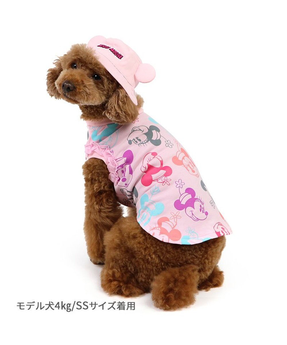 PET PARADISE ディズニー ミニーマウス バケットハット付き Tシャツ 小型犬 
