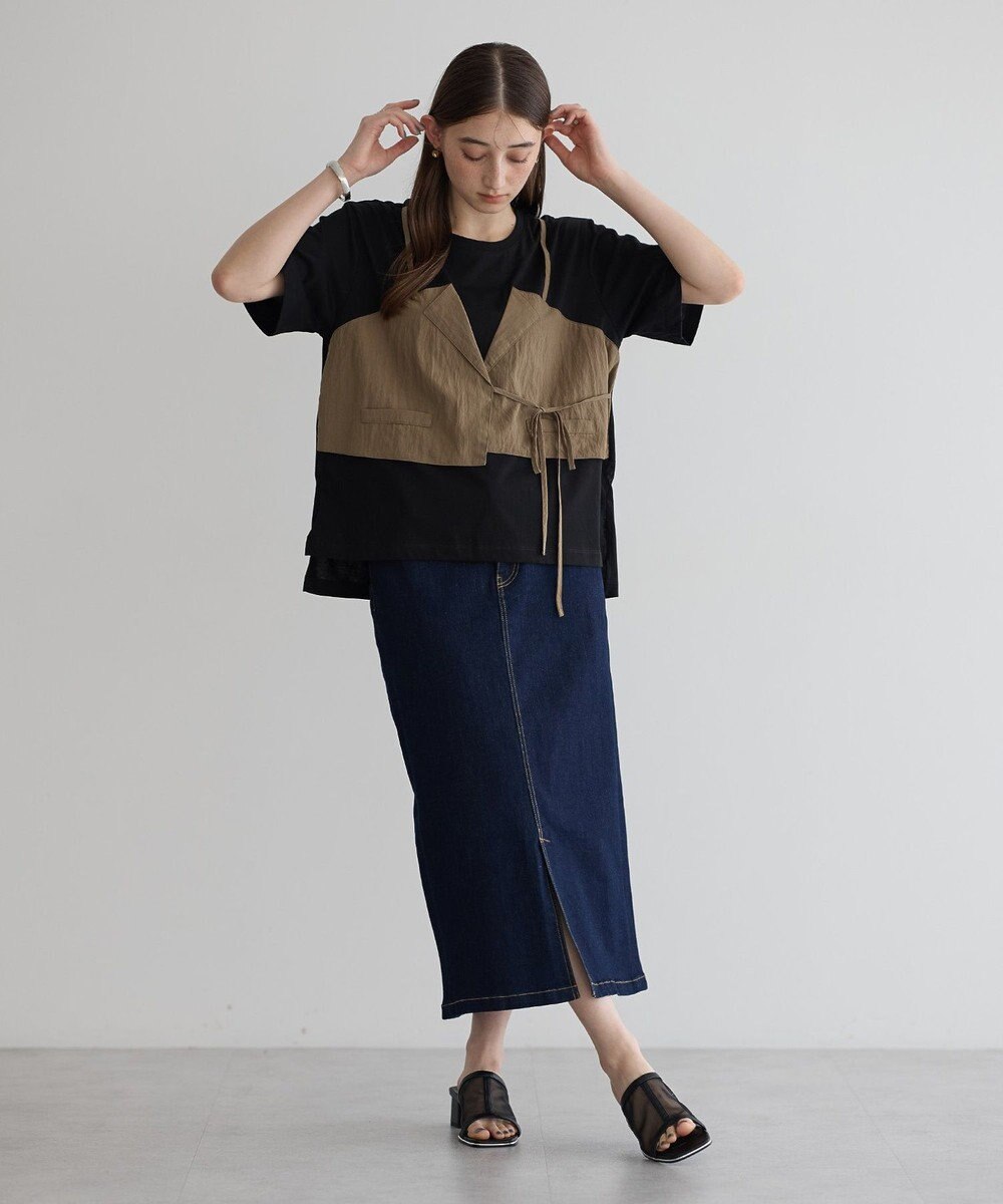 YECCA VECCA ビスチェレイヤード風デザインTee 