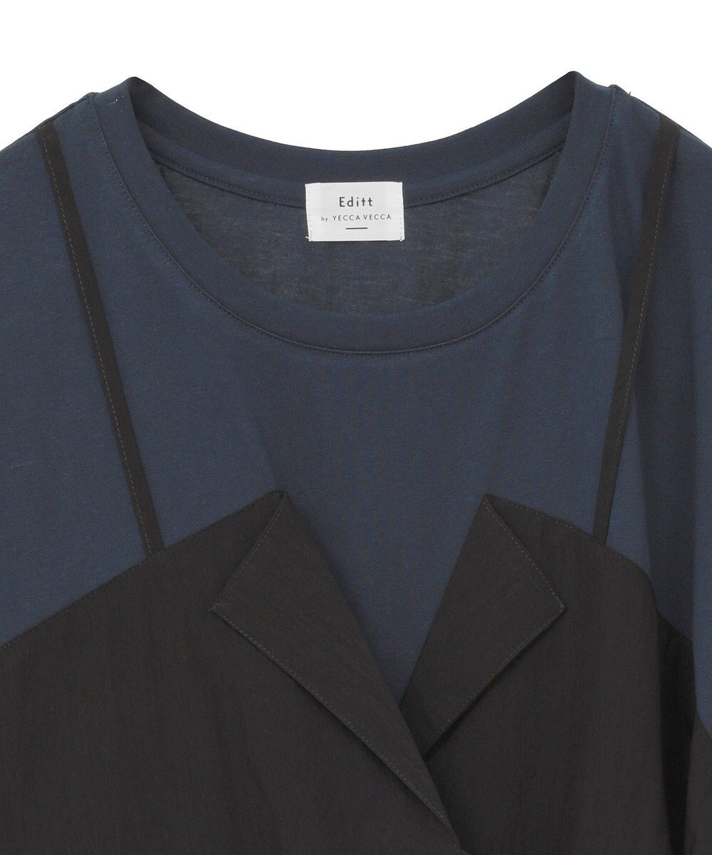 YECCA VECCA ビスチェレイヤード風デザインTee 