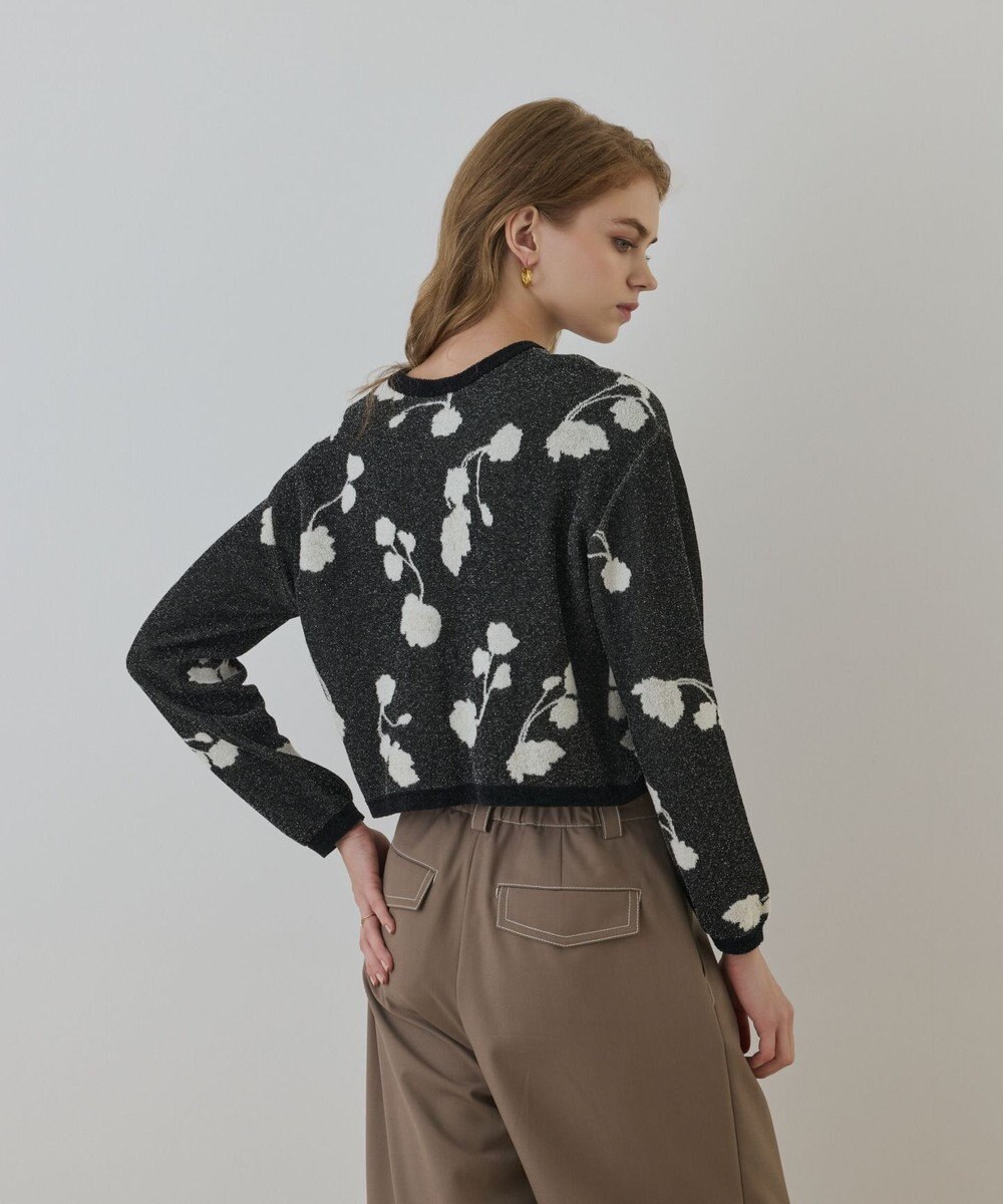 GRACE CONTINENTAL フクレジャガードニットカーディガン 