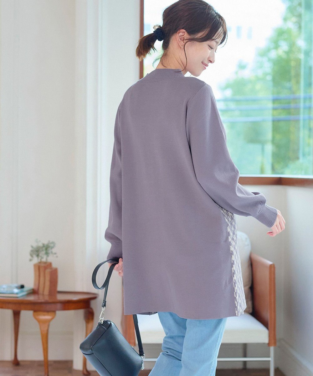 Tiaclasse L 【洗える】ジャカードフリルチュニック 