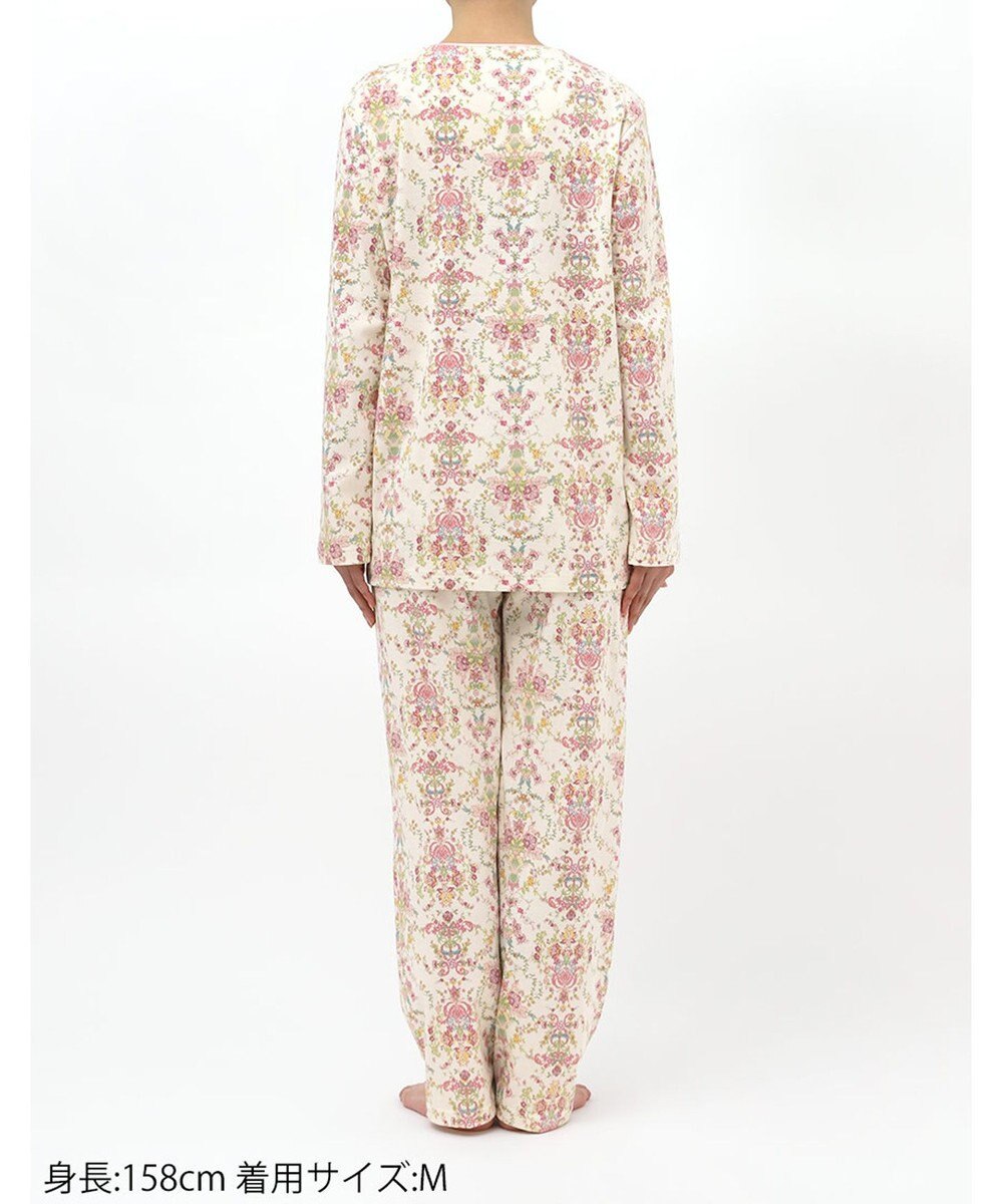 WACOAL パジャマ 長袖 長ズボン 綿100%(本体) ミントン レディース NDX541 /ワコール 