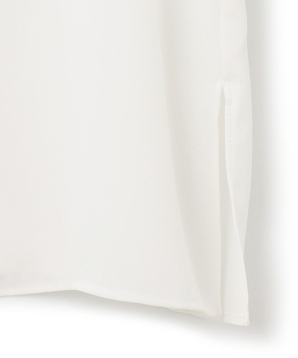 ICB 【洗える】BackSatinAmunzen 5分袖スカーフタイブラウス 